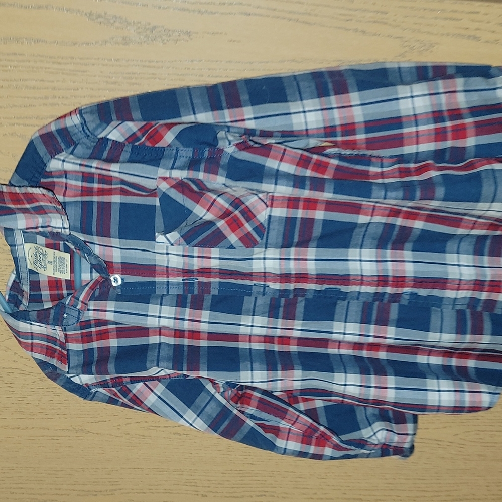 Faded Glory boys button up Long sleeve Sz. M (8)